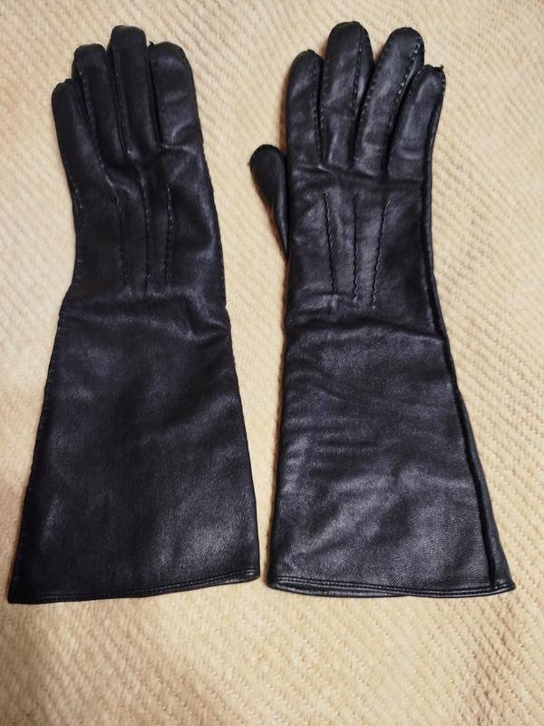 Damen Chloé Handschuhe Schwarz Leder L