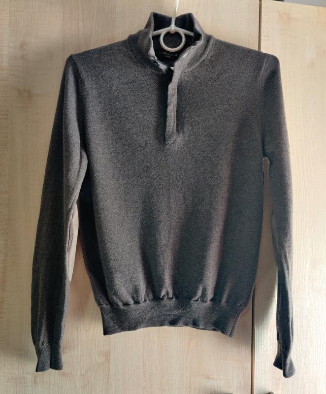 Мужской Corneliani Свитер Коричневый Шерсть 42