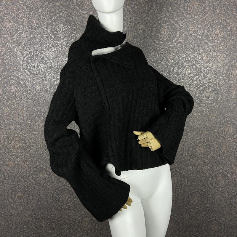 Женский Sarah Pacini Свитер Чёрный Шерсть M