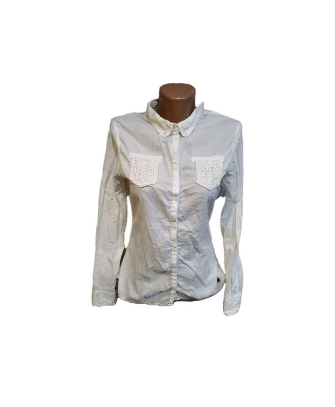 Women Napapijri Shirt Ivory Cotton M