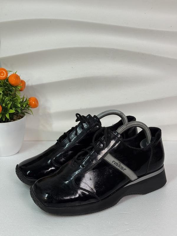 Женские Rieker Туфли Чёрные Лак 35.5