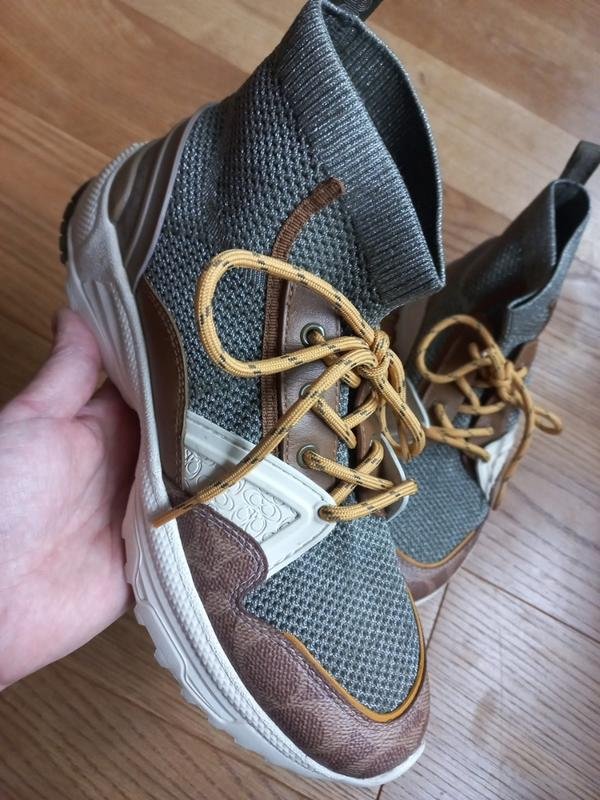 Женские Coach Полуботинки Серый Текстиль 39