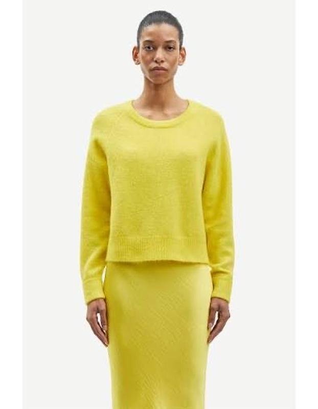 Femme Samsoe Samsoe Pull Jaune Alpaga S-M