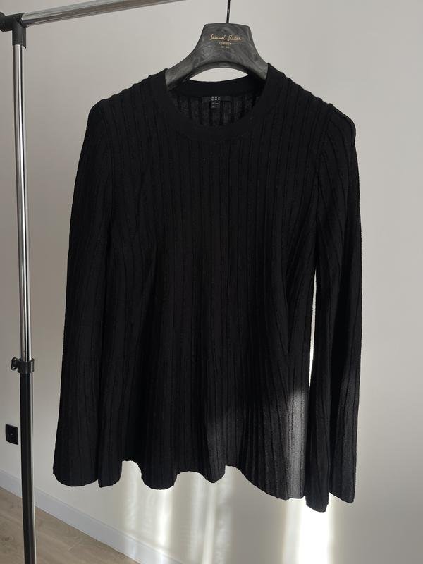 Damen COS Pullover Schwarz Wolle S