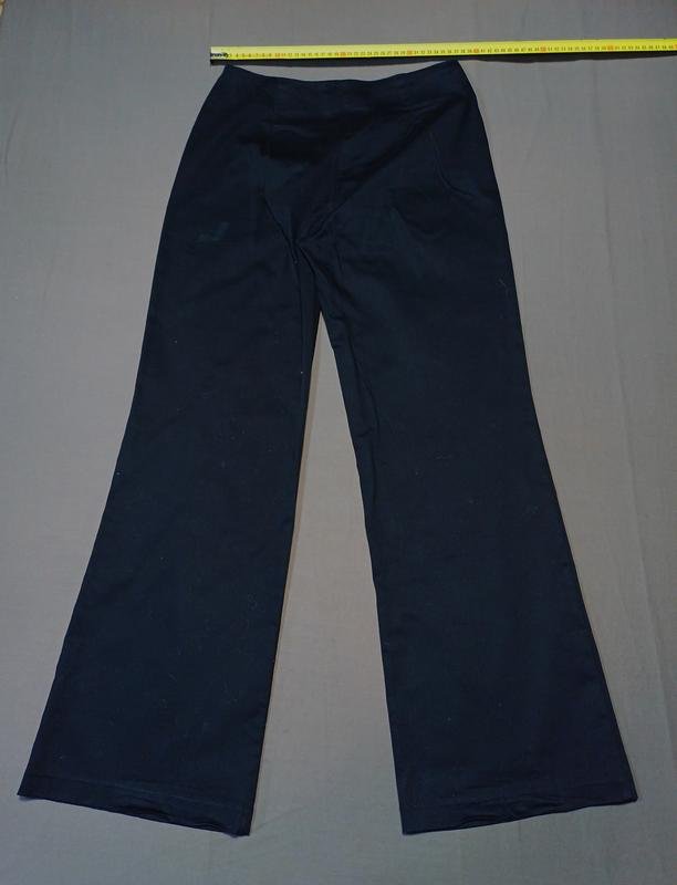 Damen Klassische Hosen Schwarz Baumwolle 44