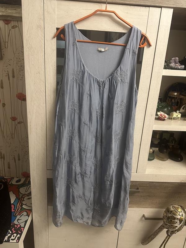 Femme Nina Ricci Robe Bleue Viscose 50