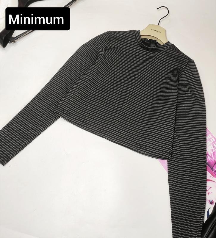 Donna Minimum Camicia Nera Strisce Argento S