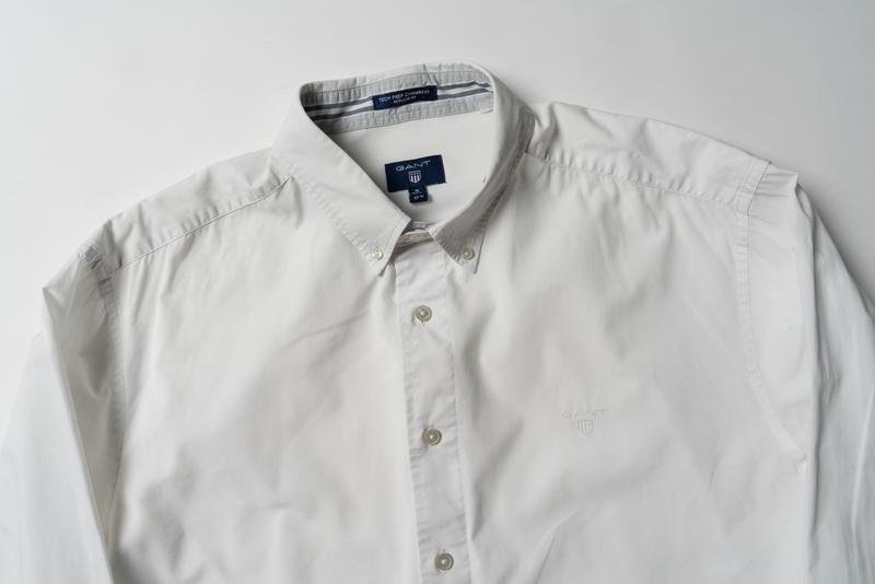 Uomo Gant Camicia Bianca Cotone XL
