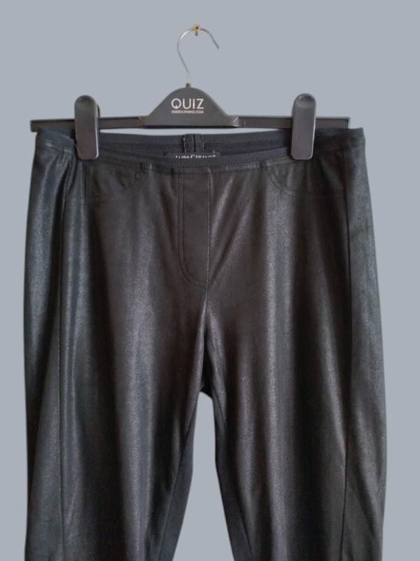 Women Luisa Cerano Leggings Black Leather L