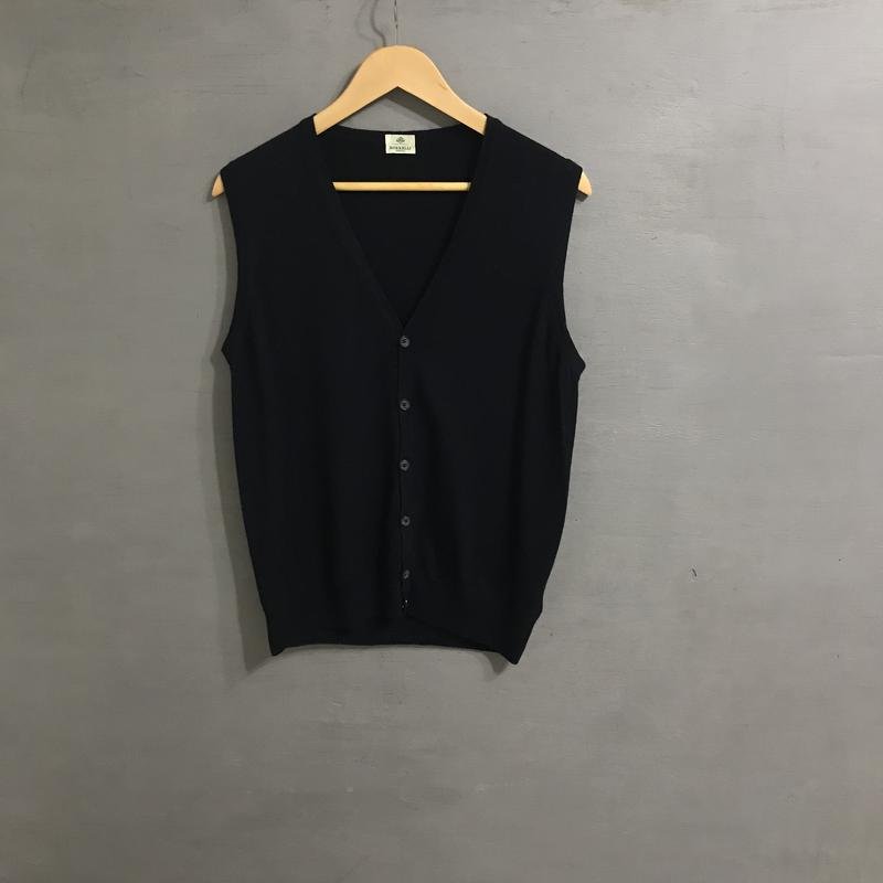 Homme Luigi Borrelli Gilet Bleu Marine Laine M