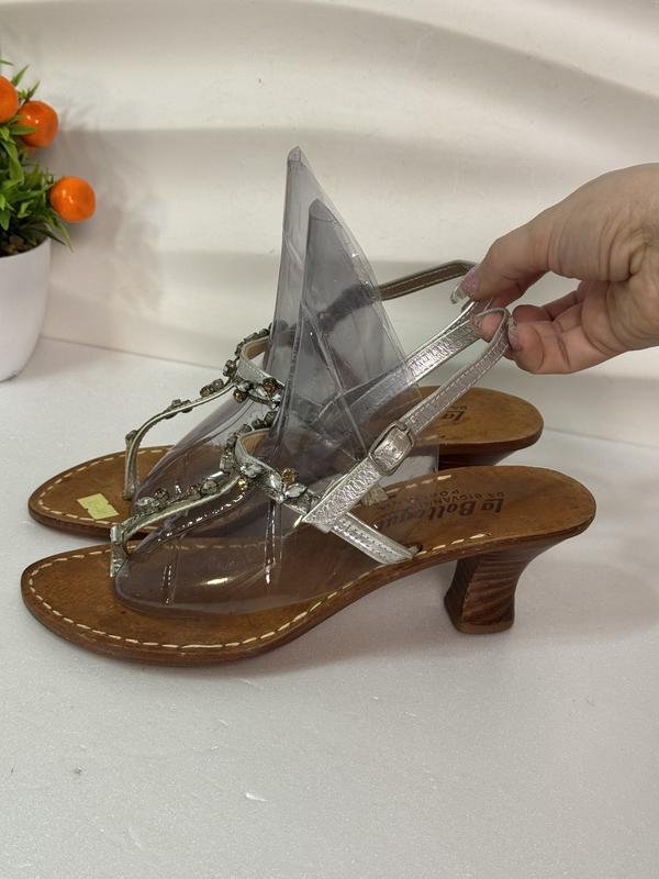 Женские Vero Cuoio Босоножки Серебристый Кожа 38