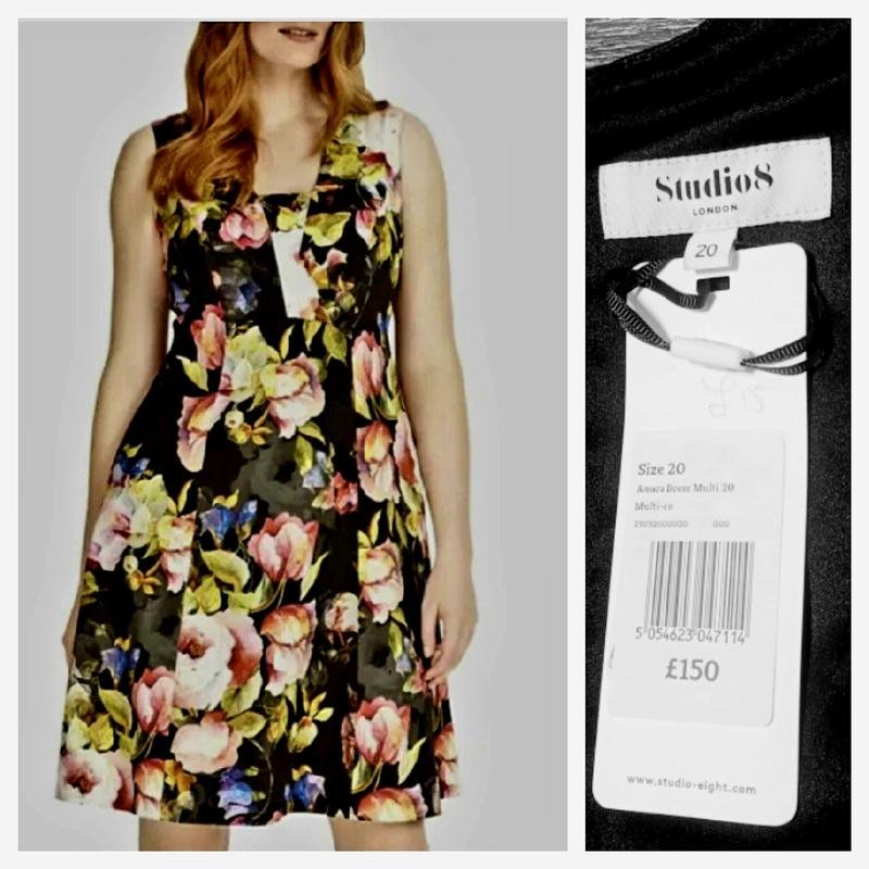 Женское Phase Eight Платье Разноцветное 20