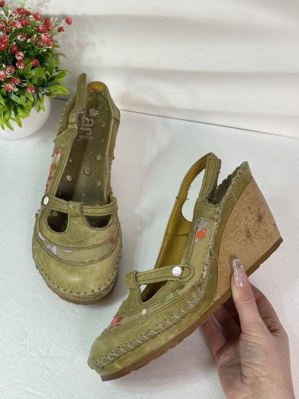 Donna ART Sandali Khaki Pelle 40