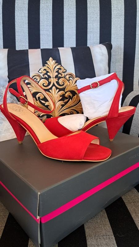 Women Vince Camuto Heels Red Nubuck 9