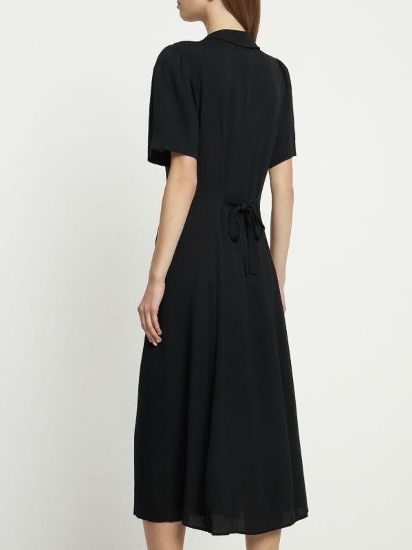 Femme Reformation Robe Noire Viscose S