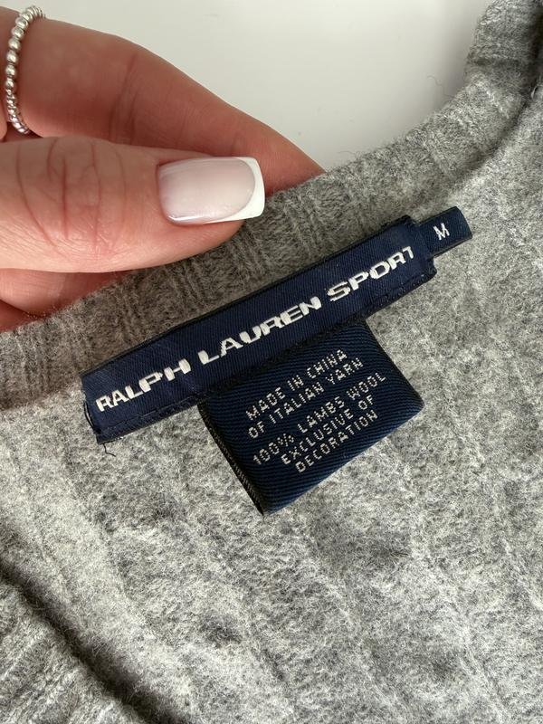 Damen Ralph Lauren Pullover Grau Wolle XS
