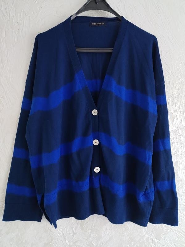 Женский Piazza Sempione Свитер Голубой Хлопок XXXL