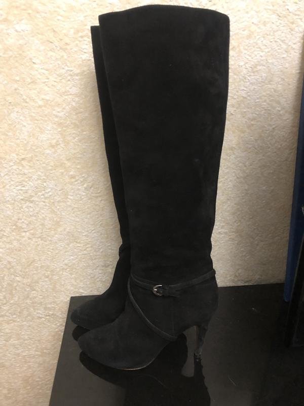 Donna Yves Saint Laurent Stivali Nero Suede 5