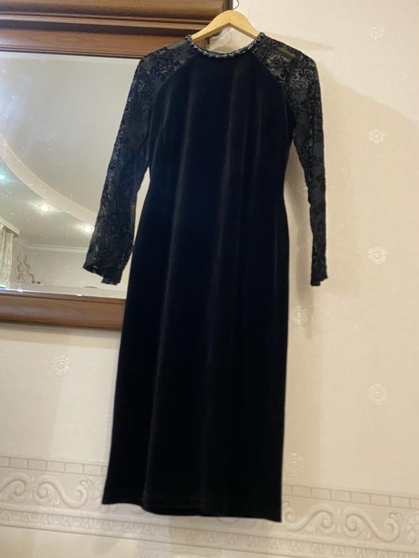 Женский Monsoon Платье Чёрный Вельвет