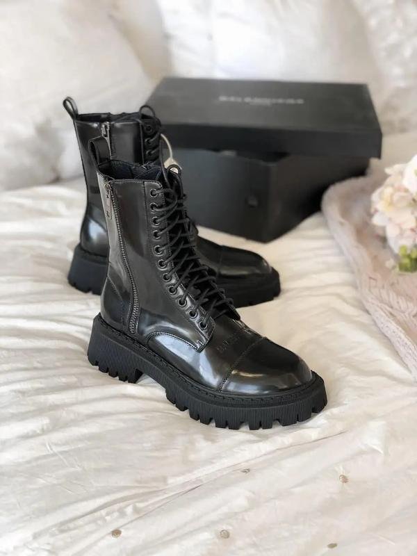 Женские Balenciaga Ботинки Чёрные 38