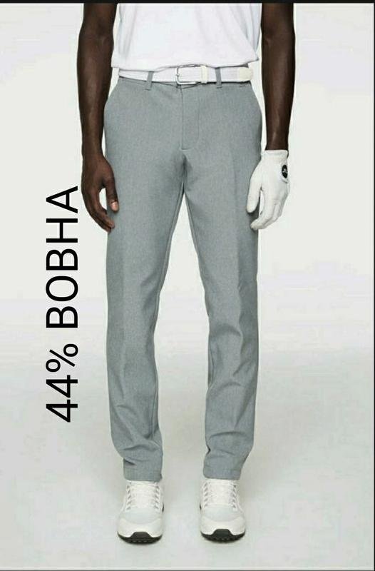 Men J.Lindeberg Trousers Grey Wool 42