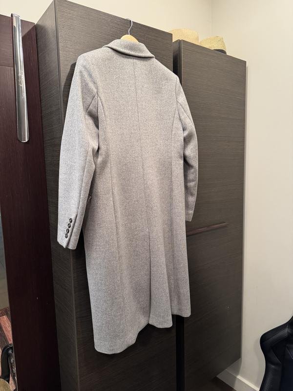 Женское Weekend Max Mara Пальто Серое Шерсть 42