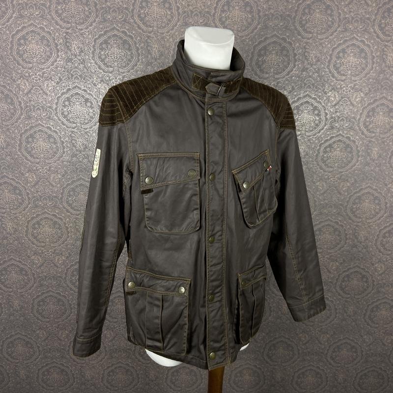 Men Joules Jacket Brown Cotton L