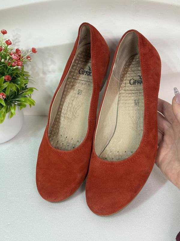 Женские Caprice Туфли Красные Замша 38,5