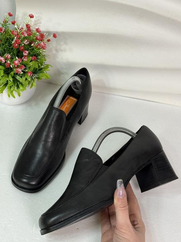 Женские Janet D Туфли Чёрные Кожа 38