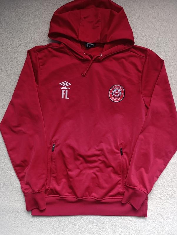 Uomo UMBRO Felpa con Cappuccio Rossa Poliestere M