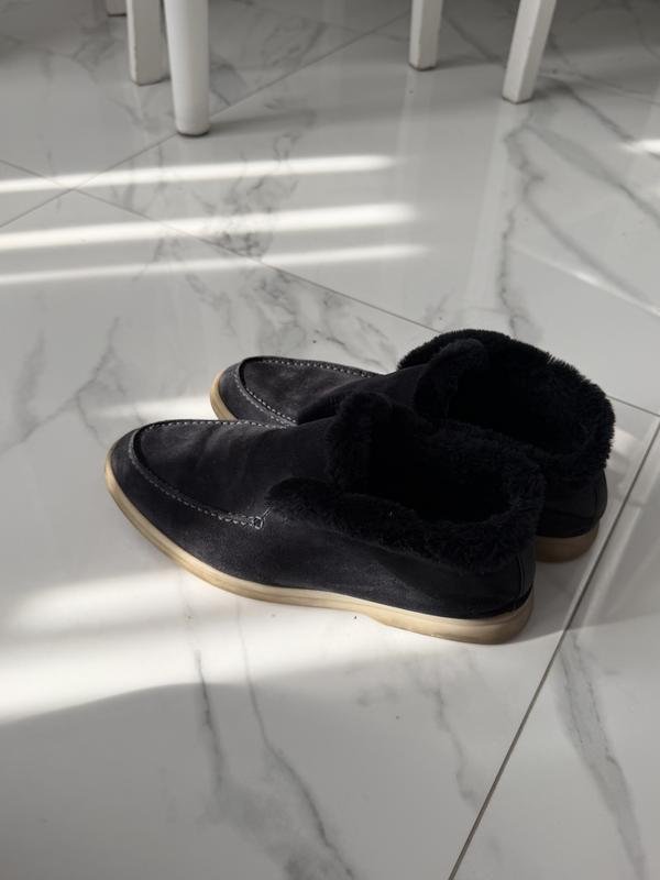 Женские Loro Piana Лоферы Тёмно-синие 38.5