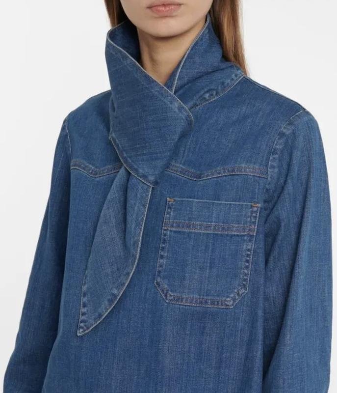 Женская See By Chloe Сорочка Тёмно-синий Джинс 42