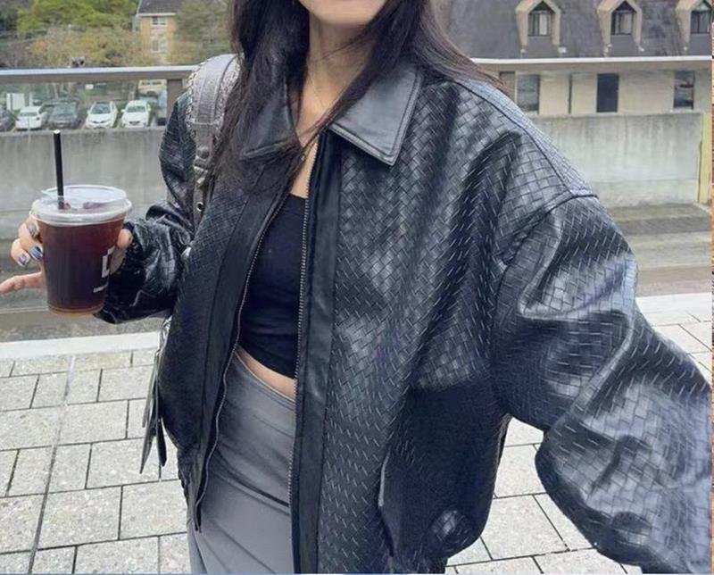 Women Jacket Black Leather