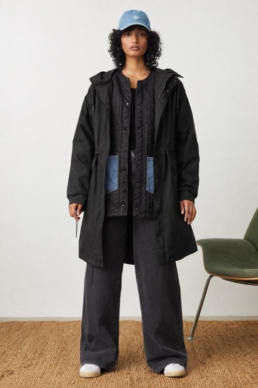 Женская Diesel Куртка Чёрная S/M