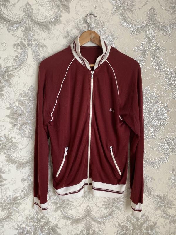 Herren Christian Dior Olympiajacke Burgunder Acryl