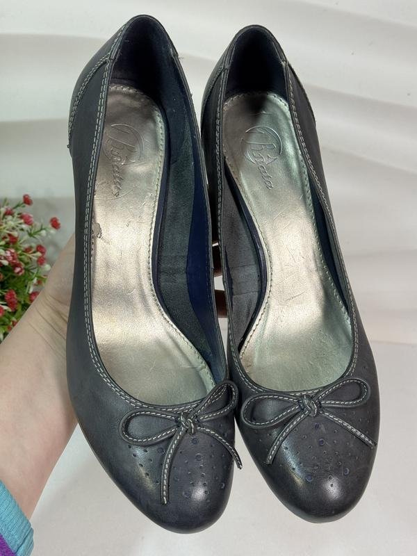 Femme Bata Talons Graphite Cuir 40