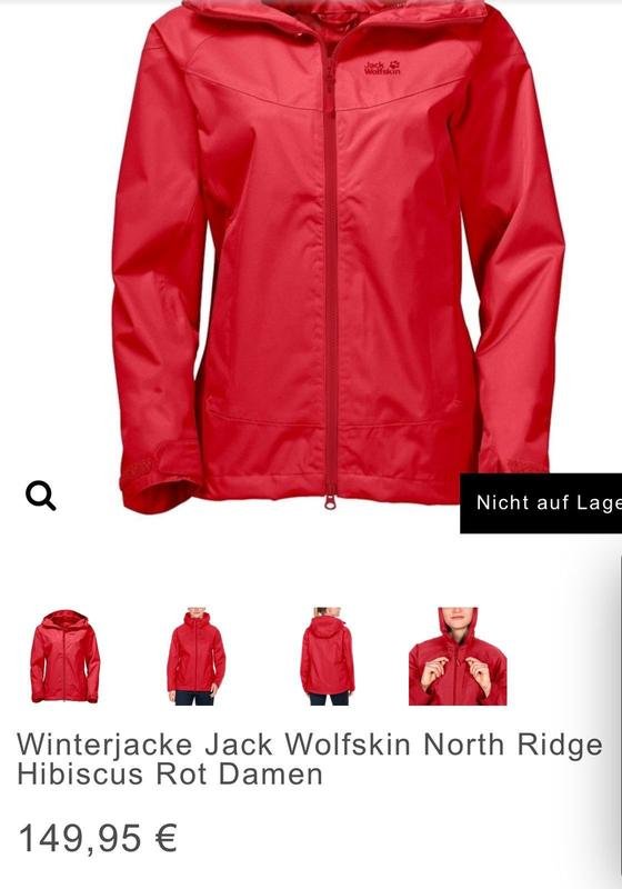 Women Jack Wolfskin Jacket Red
