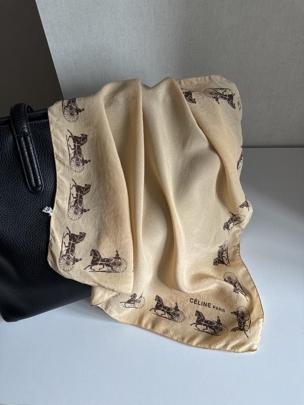 Donna Celine Sciarpa Beige Seta