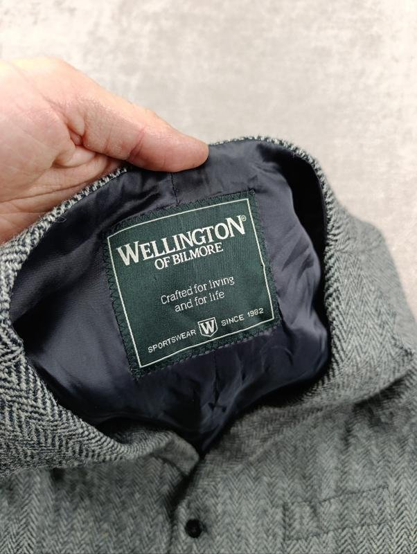 Uomo Harris Tweed Gilet Grigio Lana 60