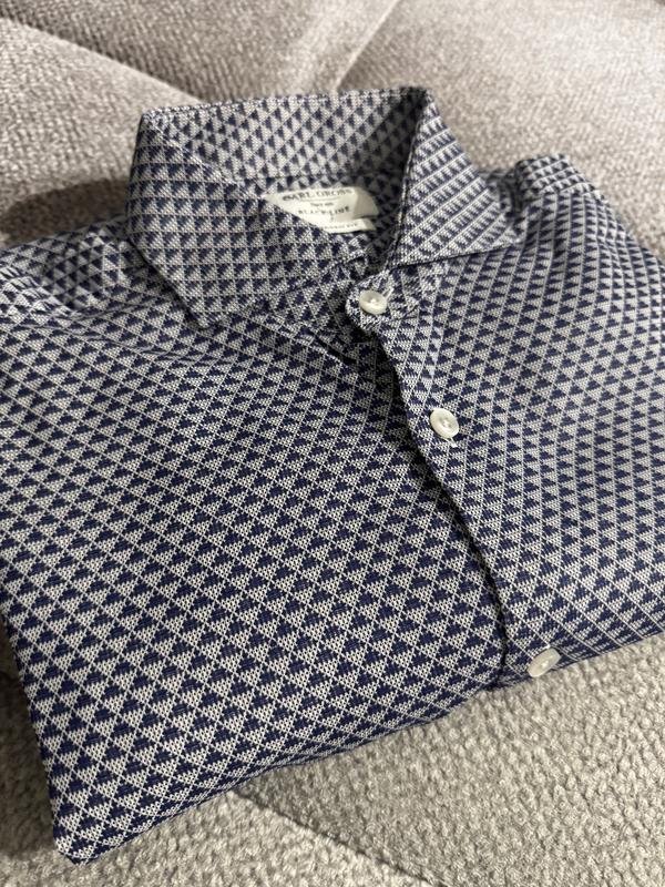 Мужская Carl Gross Сорочка Тёмно-синий Хлопок 48