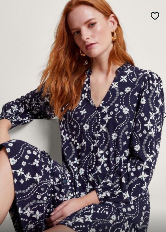 Женское Monsoon Платье Темно-синее L