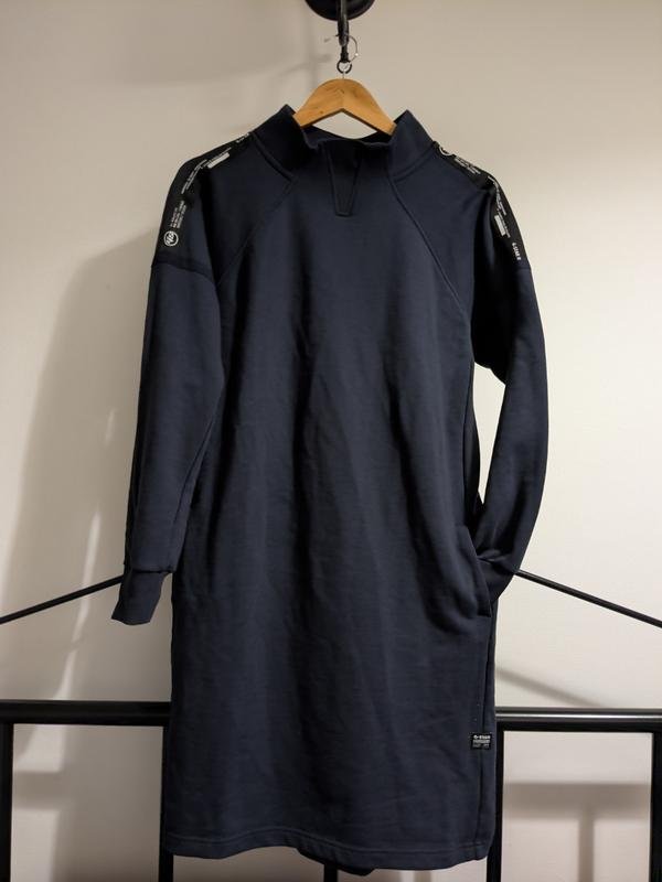Damen G-Star Raw Kleid Marineblau Baumwolle S