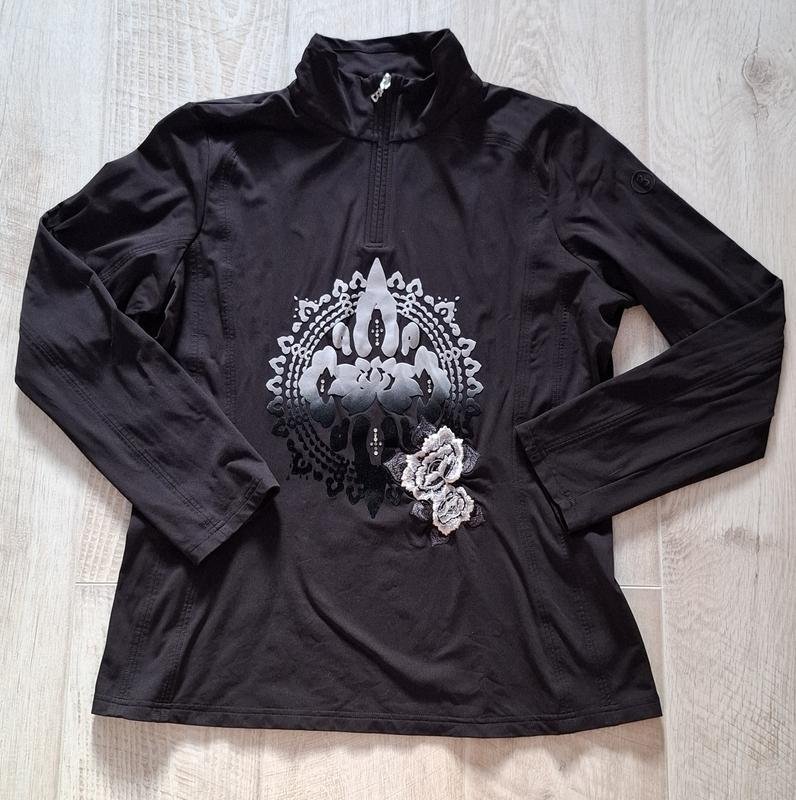 Damen Bogner Kapuzenpullover Schwarz L