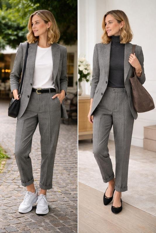 Women Loro Piana Suit Grey M