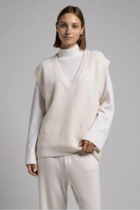 Women Massimo Dutti Vest White XS