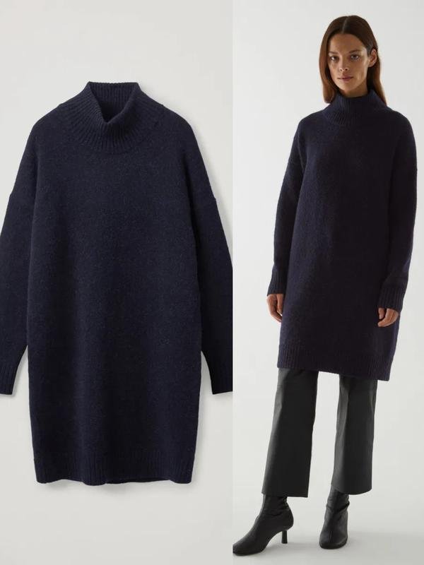 Женский COS Платье Тёмно-синий S