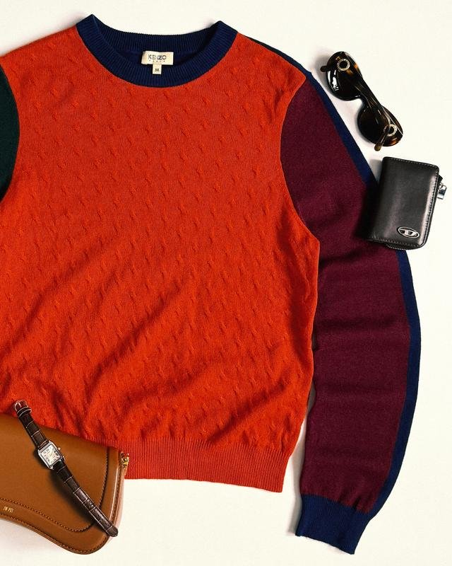 Женский Kenzo Свитер Красный Кашемир