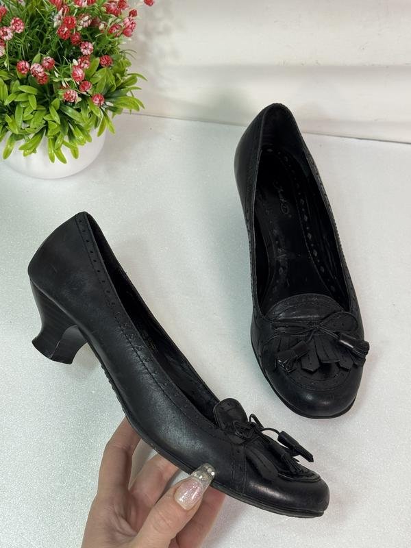 Женские Janet D Туфли Чёрные Кожа 38