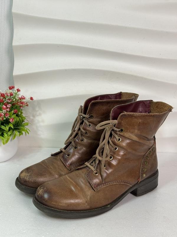 Donna Vero Cuoio Stivali Marrone Pelle 40