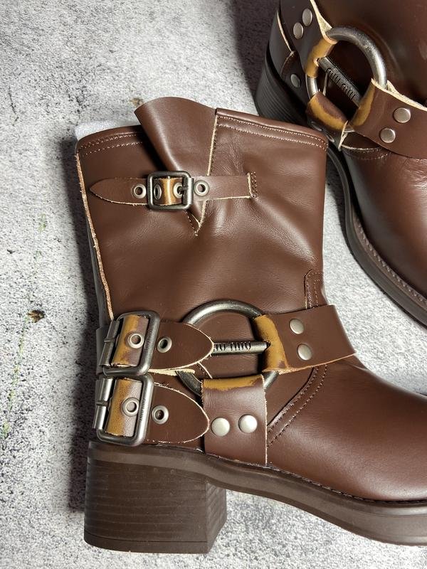 Женские Ботинки Коричневые Кожа 39